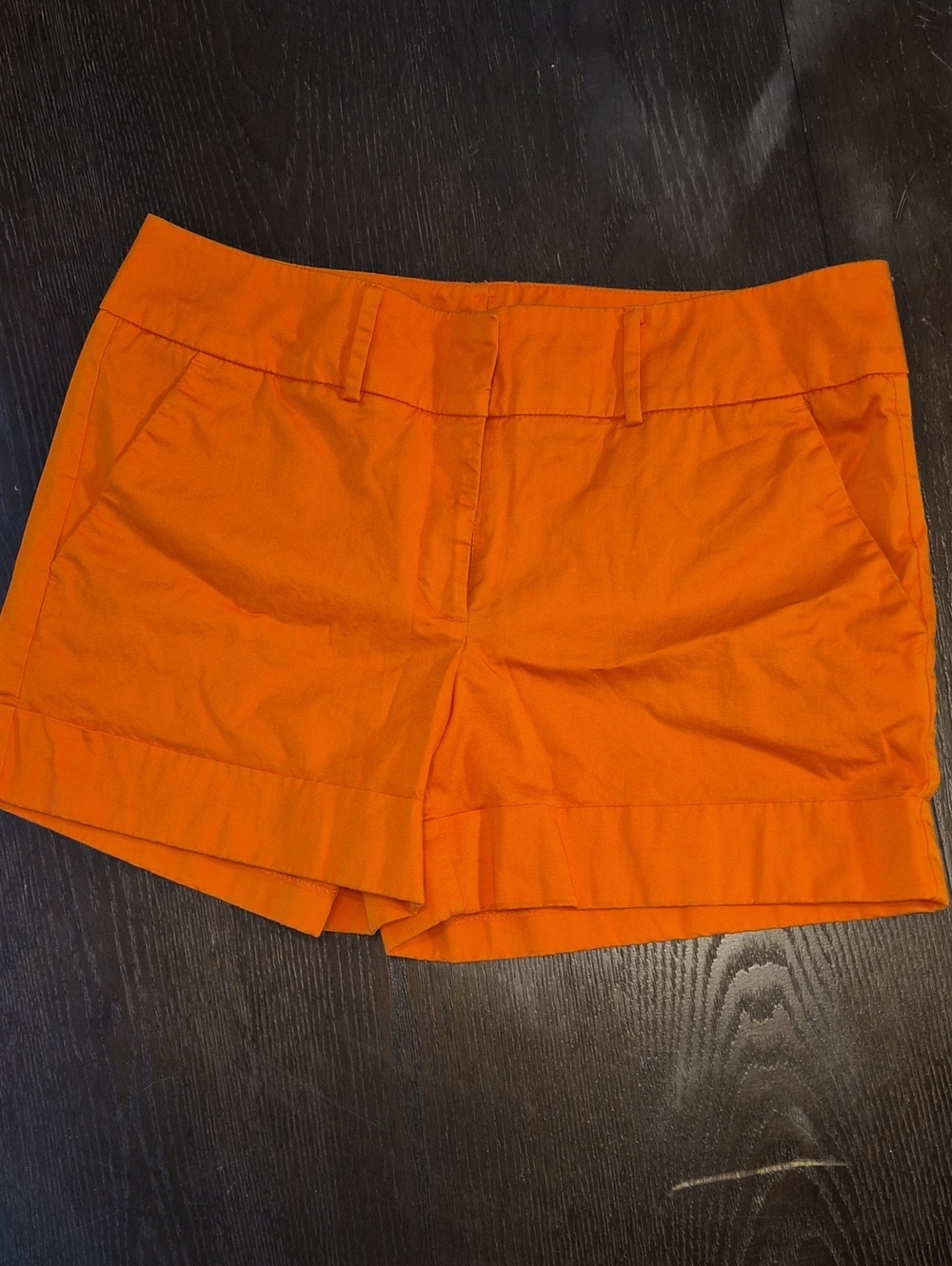 Women’s Vibrant Orange Casual Cotton Shorts